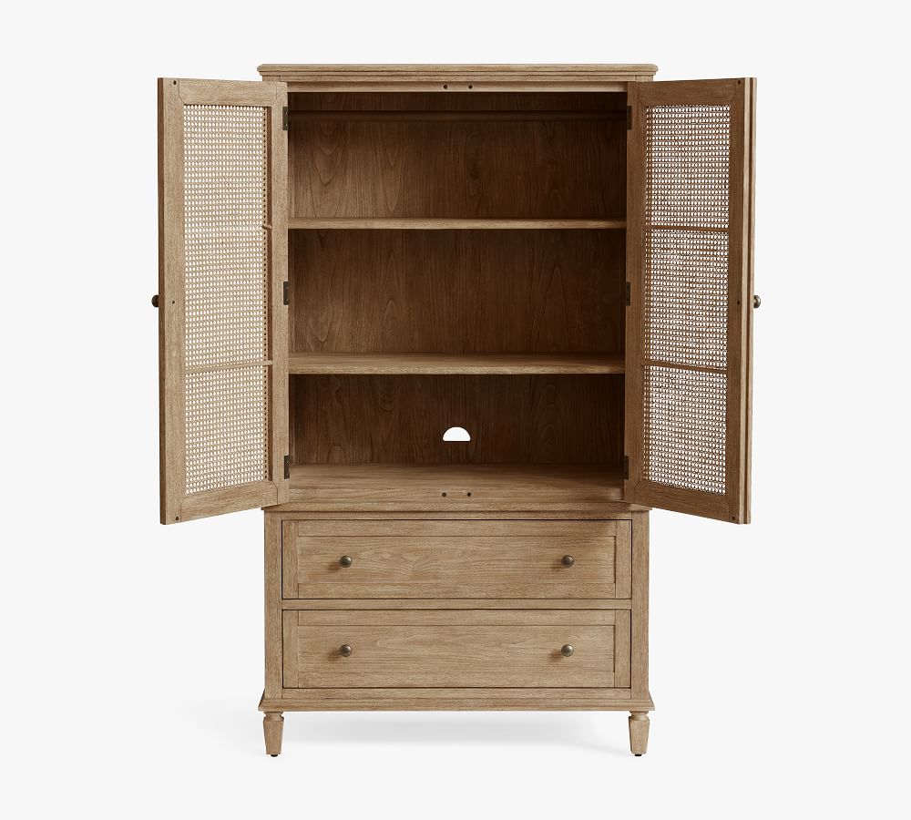 Sausalito Cane Armoire Pottery Barn Australia